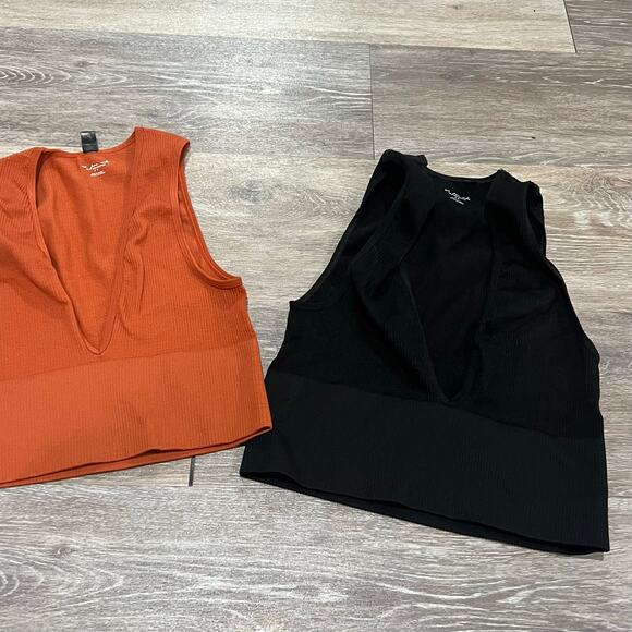 Urban Outfitters Out from Under Ribbed V-neck Tops Bundle - Picture 2 of 4